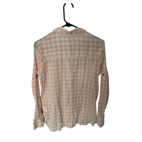 William Rast peach and white button up shirt/cover up size medium - Picture 5 of 5
